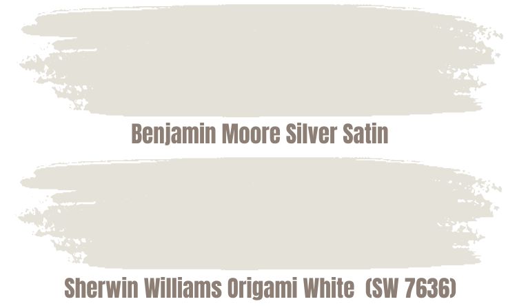 Benjamin Moore Silver Satin vs Sherwin Williams Origami White (SW 7636)