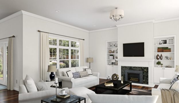 Sherwin Williams Incredible White Living Room03