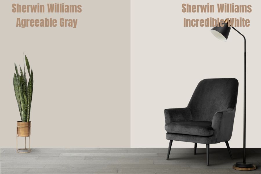 Sherwin Williams Incredible White Vs Agreeable Gray (SW 7029)