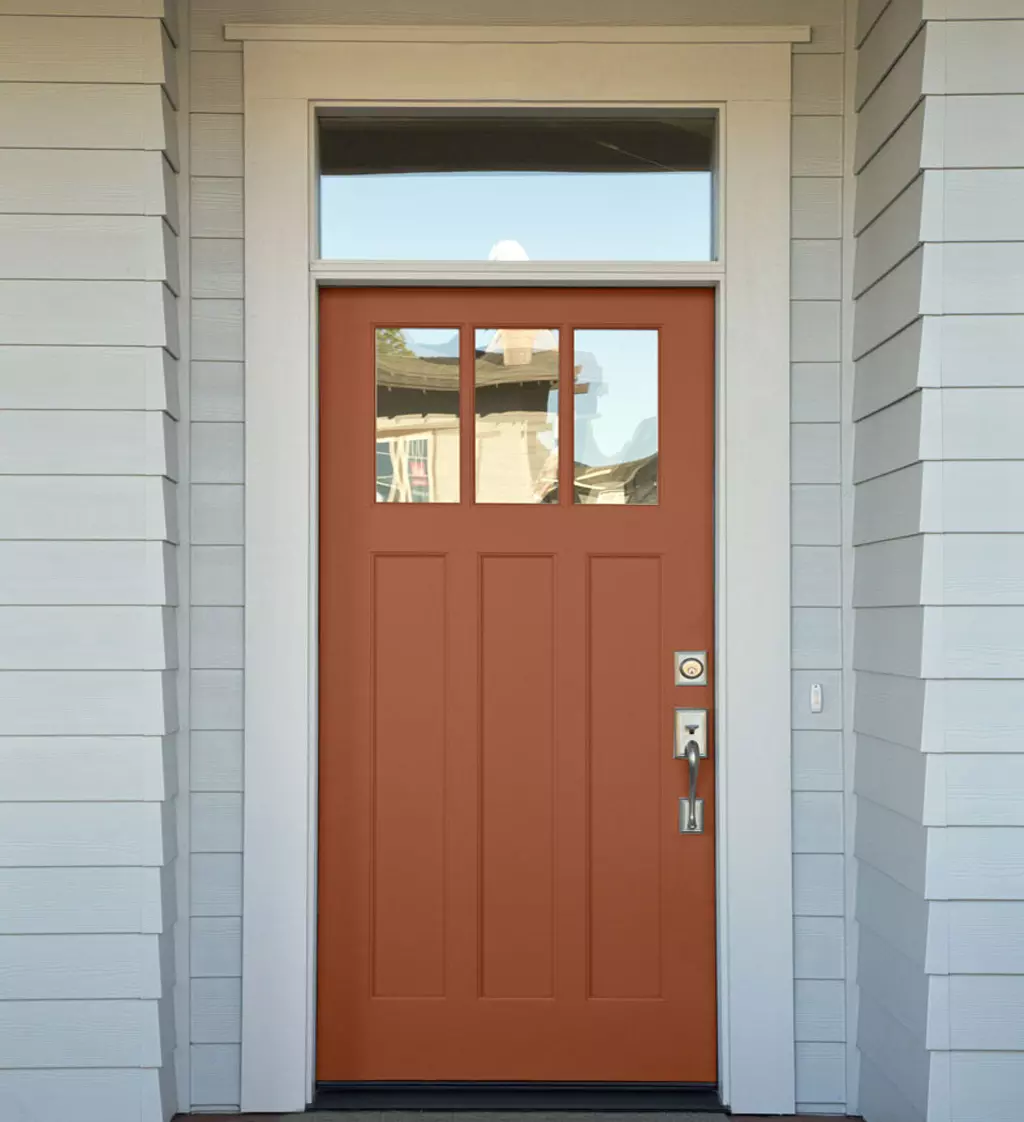 Front Door painted inCavern Clay by Sherwin-Williams