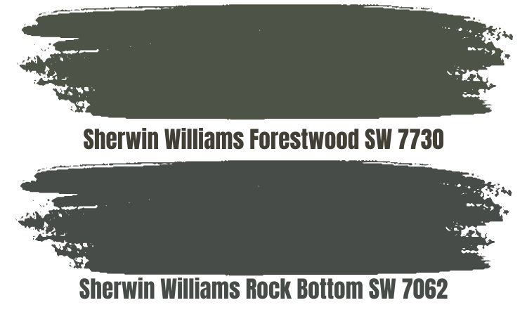 Rock Bottom SW 7062 VS Forestwood SW 7730