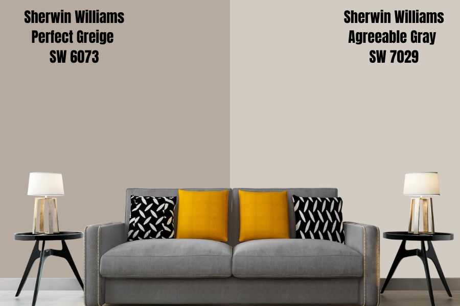 SW Perfect Greige vs. SW Agreeable Gray