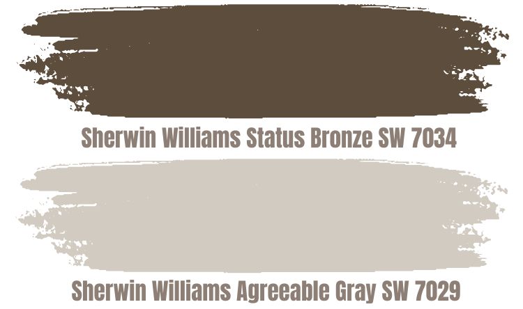 Sherwin Williams Agreeable Gray SW 7029 VS Status Bronze SW 7034