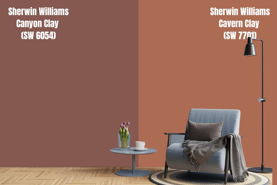 Sherwin Williams Cavern Clay Vs Canyon Clay (SW 6054)