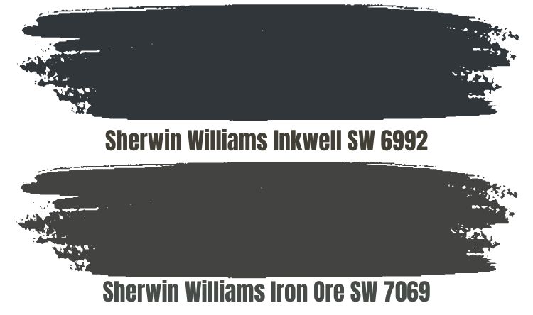 Sherwin Williams Iron Ore vs Inkwell (SW 6992)