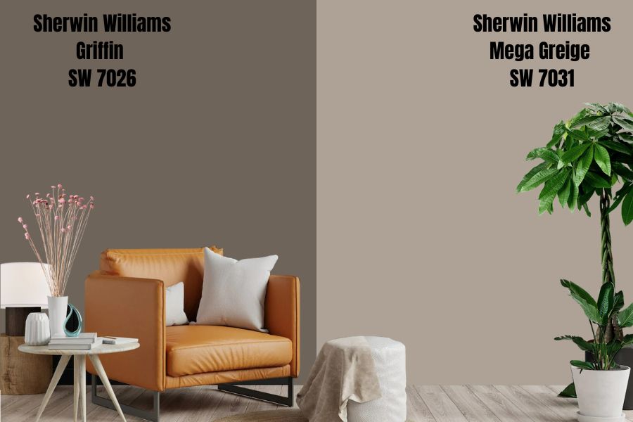 Sherwin Williams Mega Greige SW 7031 VS Griffin SW 7026