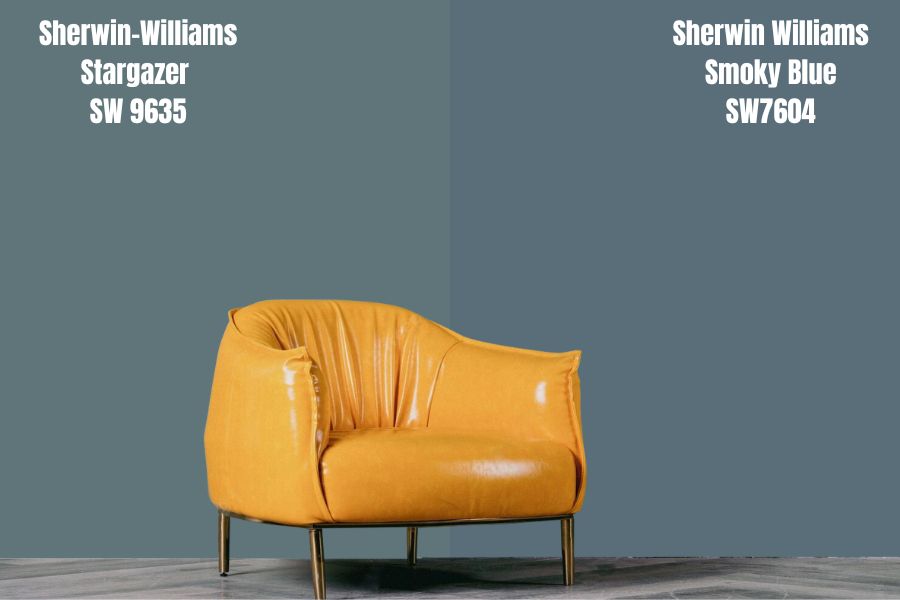 Sherwin-Williams Smoky Blue vs. Sherwin-Williams Stargazer (SW 9635)