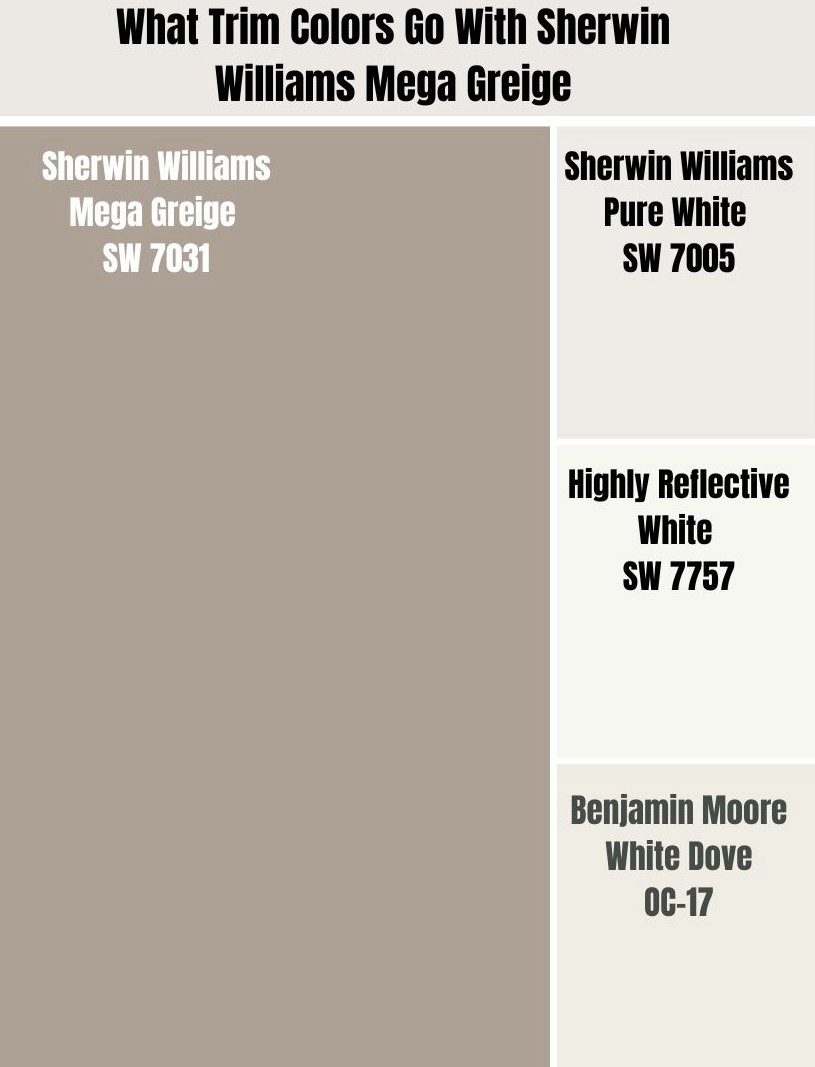 What Trim Colors Go With Sherwin Williams Mega Greige