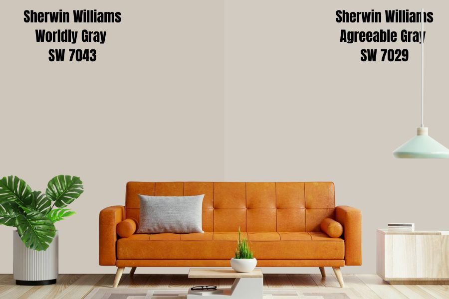 Worldly Gray vs. Sherwin Williams Agreeable Gray