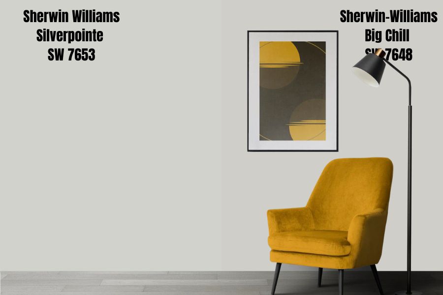 Sherwin-Williams Silverpointe vs. Sherwin-Williams Big Chill (SW 7648)