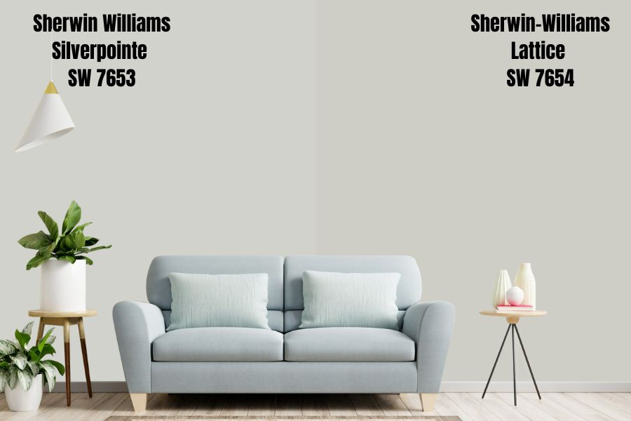 Sherwin-Williams Silverpointe vs. Sherwin-Williams Lattice (SW 7654)
