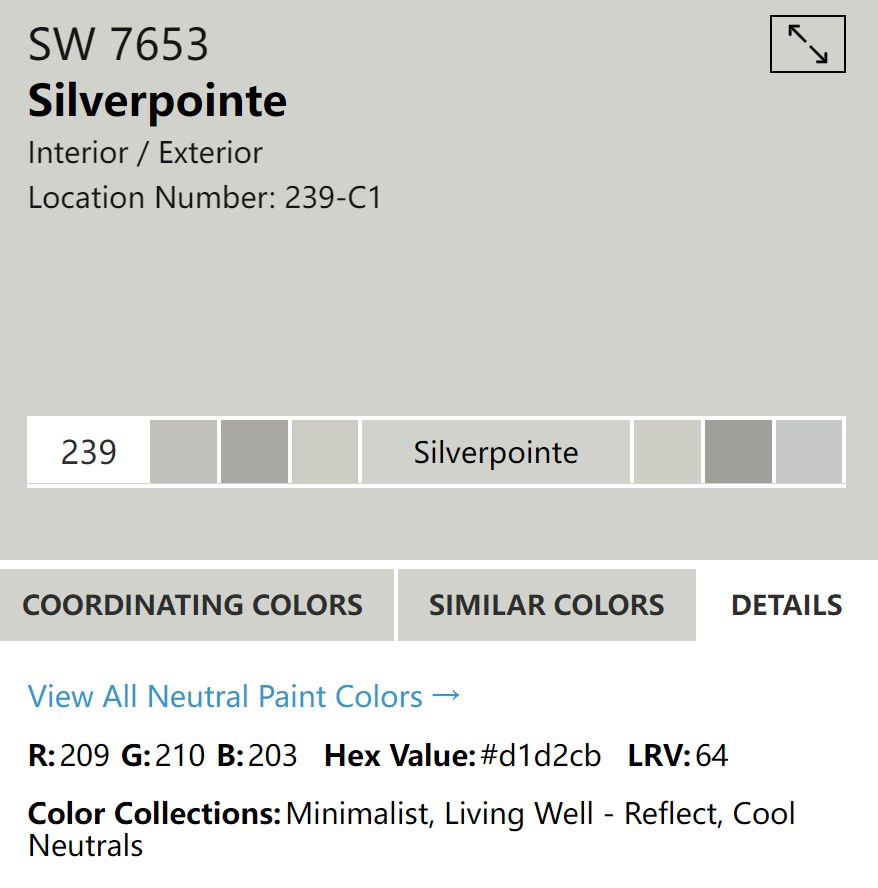 Sherwin-Williams Silverpointe