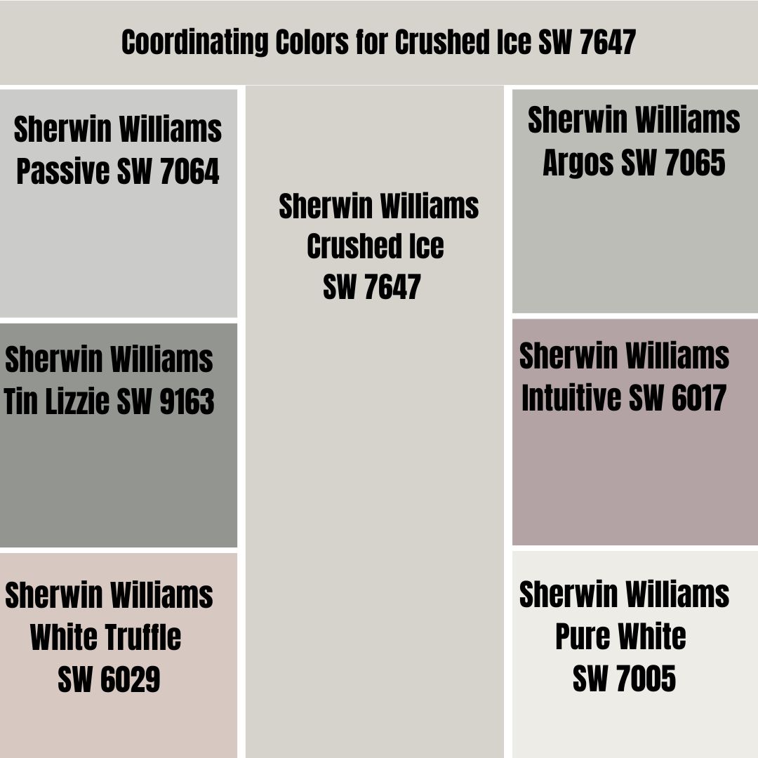 Coordinating Colors for Crushed Ice SW 7647