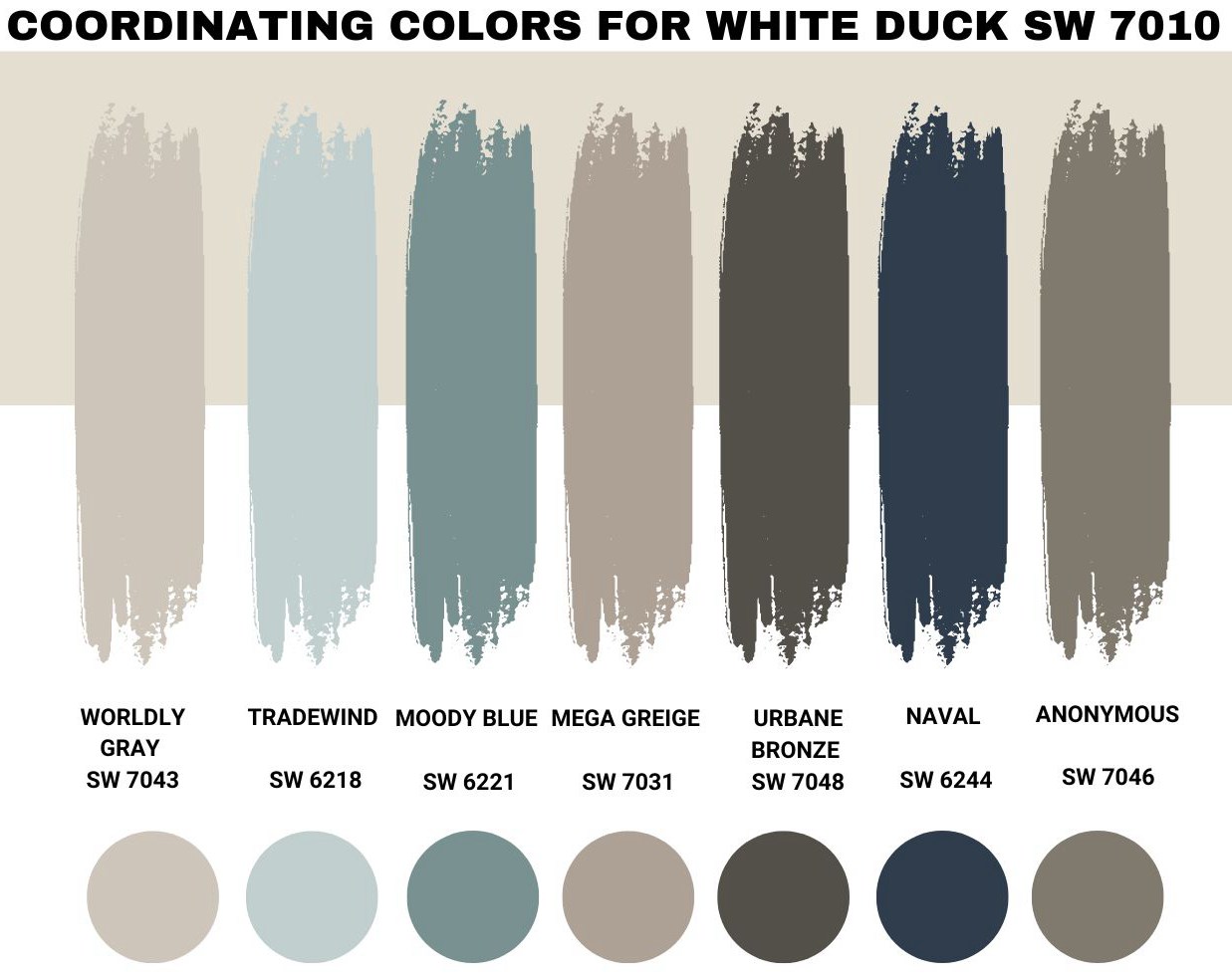 Coordinating Colors for White Duck SW 7010