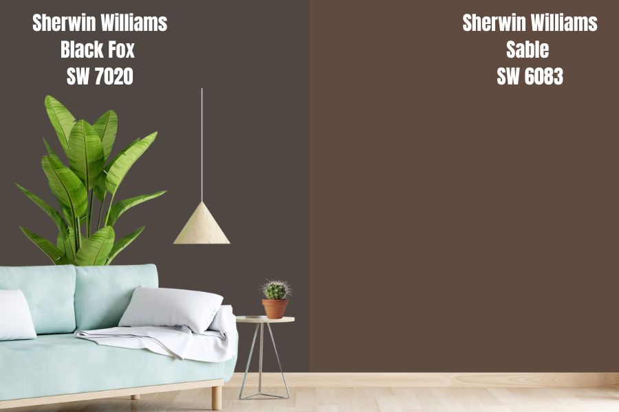 Sherwin Williams Black Fox vs. Sable (SW 6083)