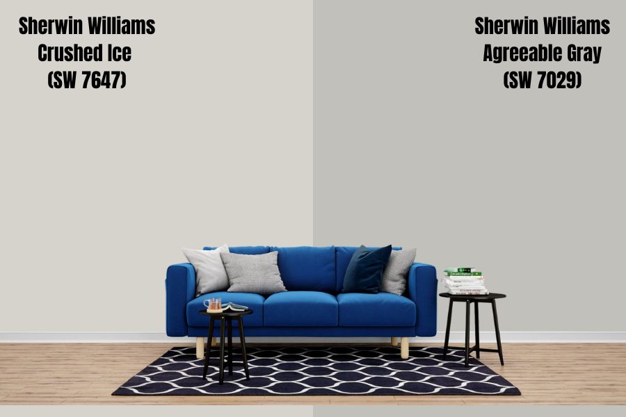 Sherwin Williams Crushed Ice vs. Agreeable Gray (SW 7029)