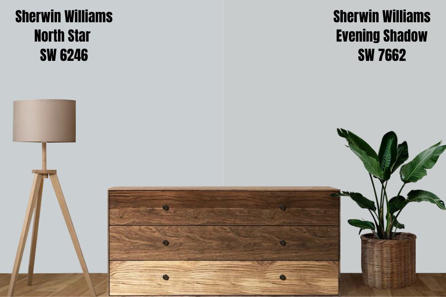 Sherwin Williams North Star vs. Evening Shadow (SW 7662)