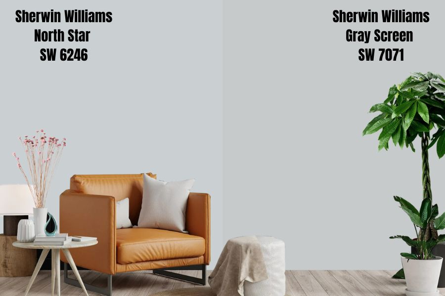 Sherwin Williams North Star vs. Gray Screen (SW 7071)