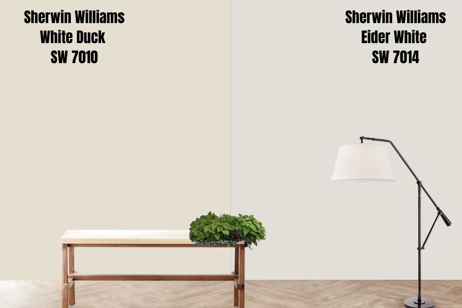 Sherwin Williams White Duck vs. Eider White (SW 7014)