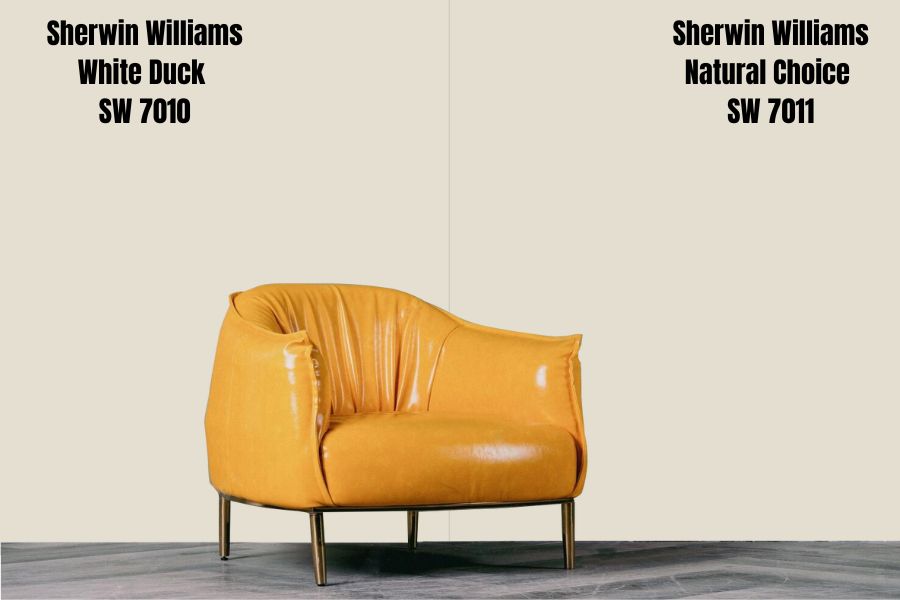 Sherwin Williams White Duck vs. Natural Choice (SW 7011)
