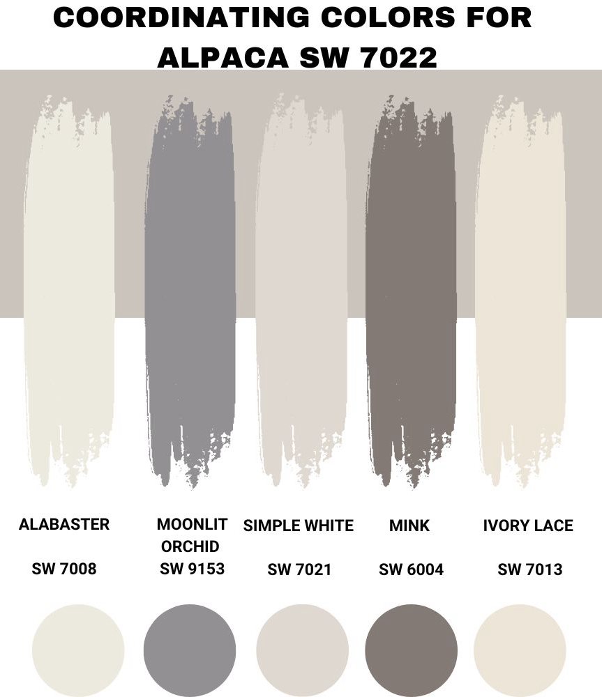 Coordinating Colors for Alpaca SW 7022