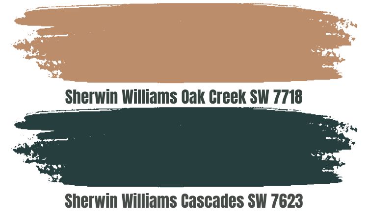 Coordinating Colors for Cascades SW 7623Oak Creek SW 7718