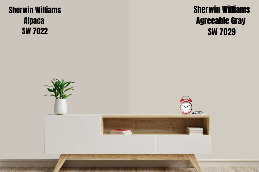 Sherwin Williams Alpaca vs. Agreeable Gray (SW 7029)