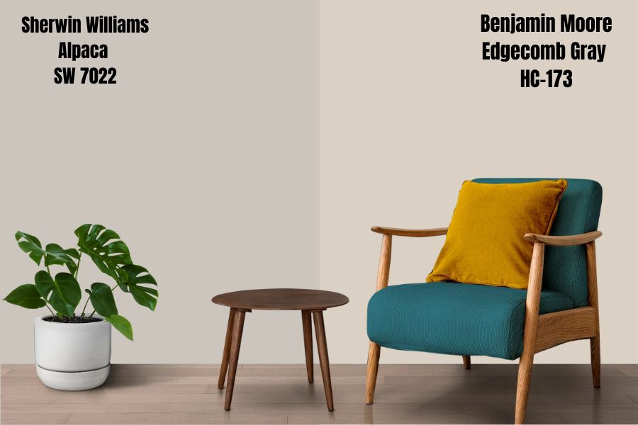 Sherwin Williams Alpaca vs. Edgecomb Gray (HC-173)