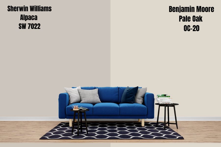 Sherwin Williams Alpaca vs. Pale Oak (OC-20)