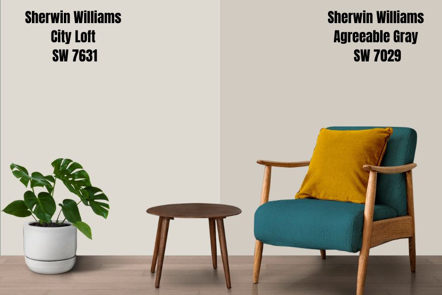Sherwin Williams City Loft vs. Agreeable Gray SW 7029