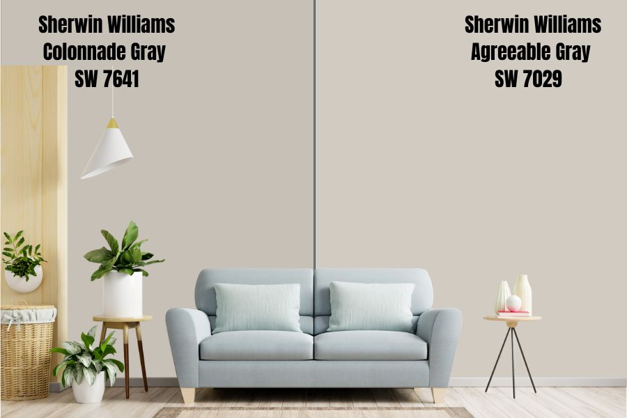 Sherwin Williams Colonnade Gray vs. Agreeable Gray SW 7029