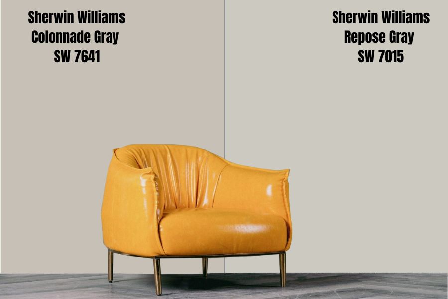 Sherwin Williams Colonnade Gray vs. Repose Gray SW 7015