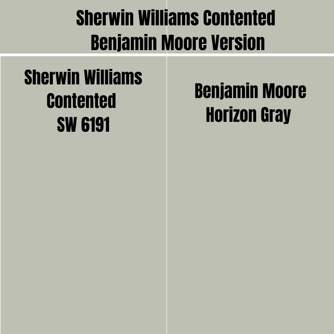 Sherwin Williams Contented Benjamin Moore Version