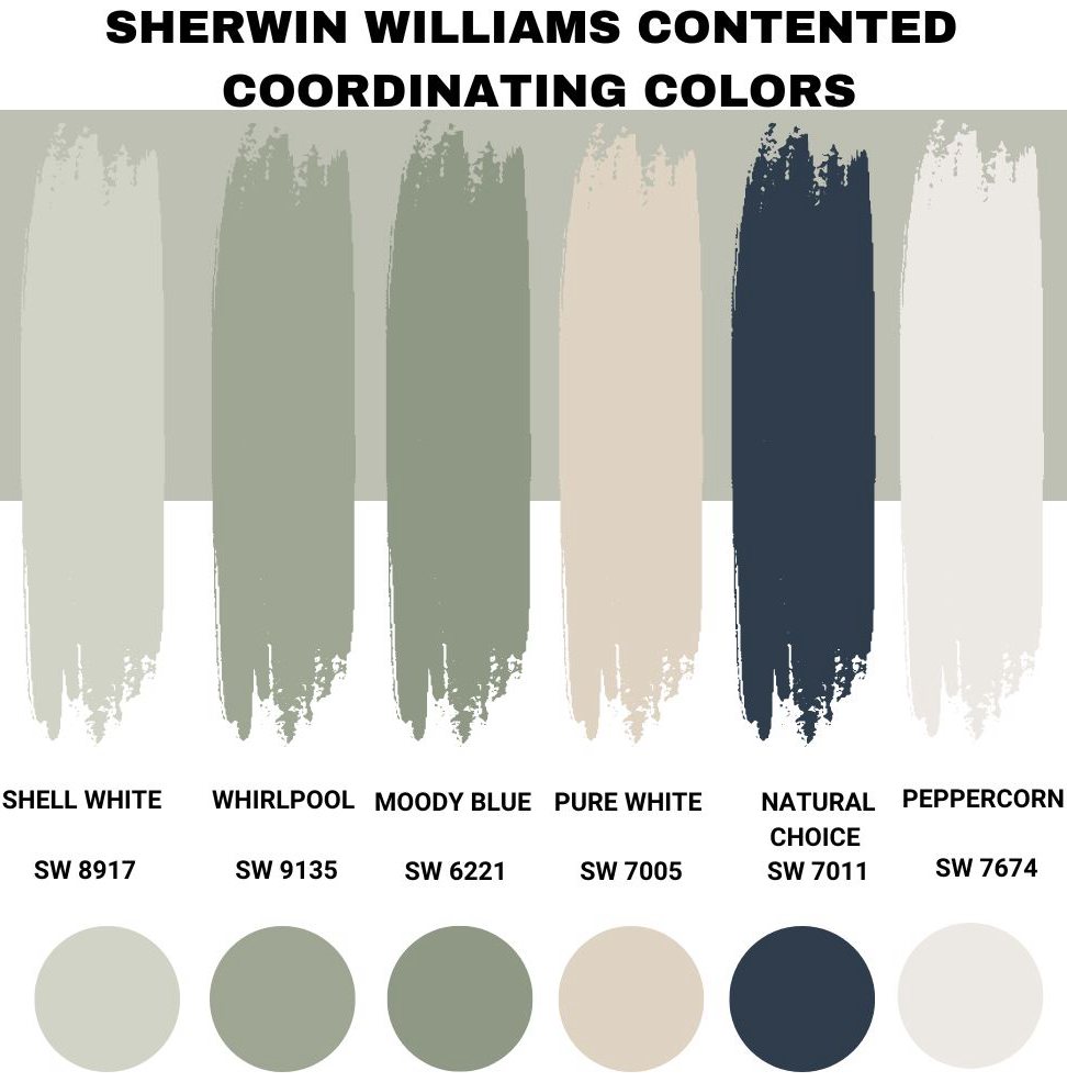 Sherwin Williams Contented Coordinating Colors