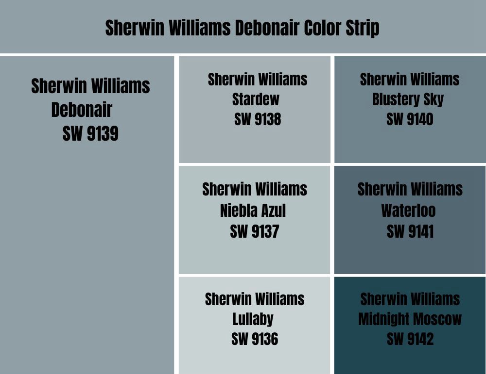 Sherwin Williams Debonair Color Strip