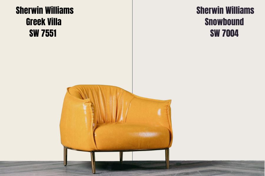 Sherwin Williams Greek Villa vs. Snowbound SW 7004