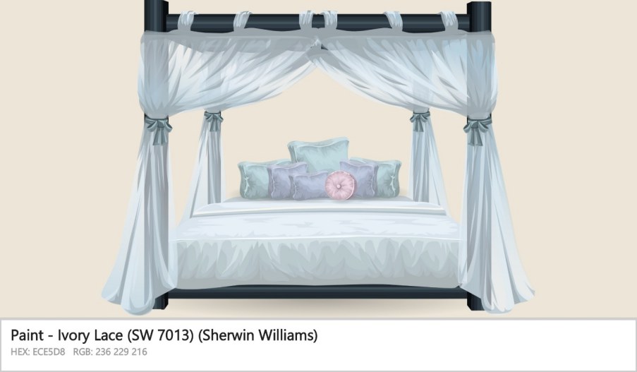 Sherwin Williams Ivory Lace Bedroom 01