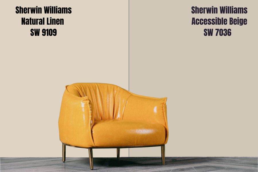 Sherwin Williams Natural Linen vs. Accessible Beige SW 7036
