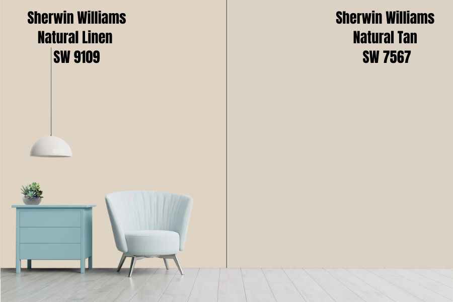 Sherwin Williams Natural Linen vs. Natural Tan SW 7567