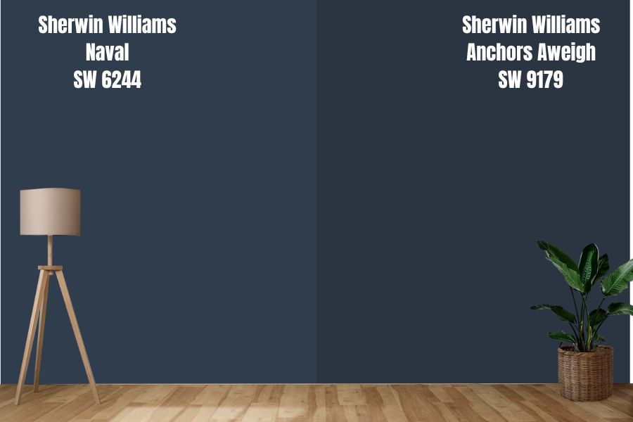 Sherwin Williams Naval vs. Anchors Aweigh SW 9179