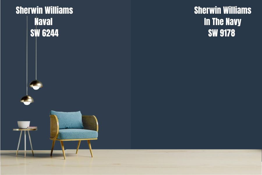 Sherwin Williams Naval vs. In The Navy SW 9178