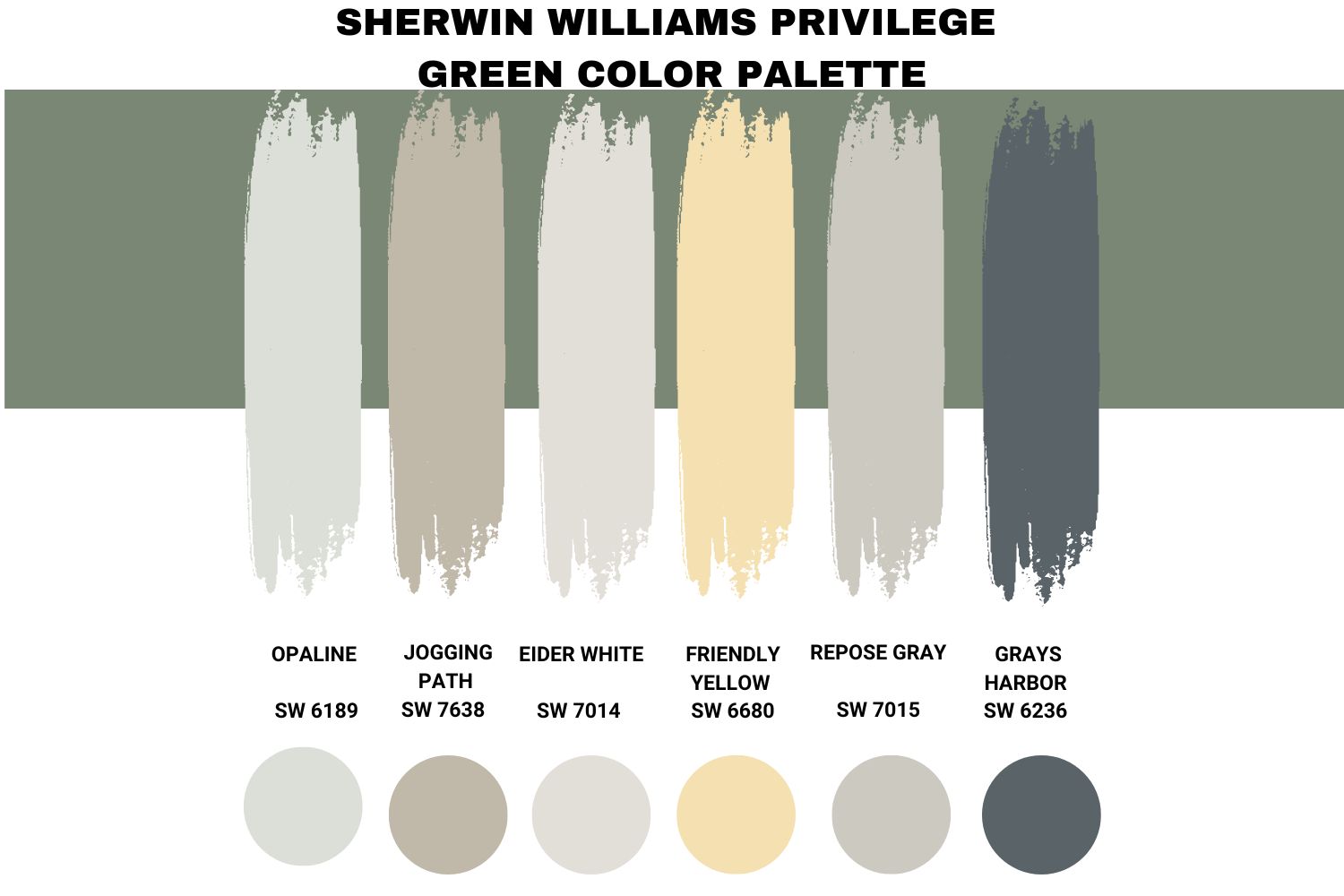 Sherwin Williams Privilege Green Color Palette