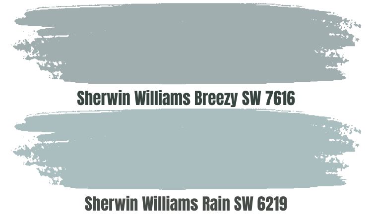 Sherwin Williams Rain vs. Breezy SW 7616