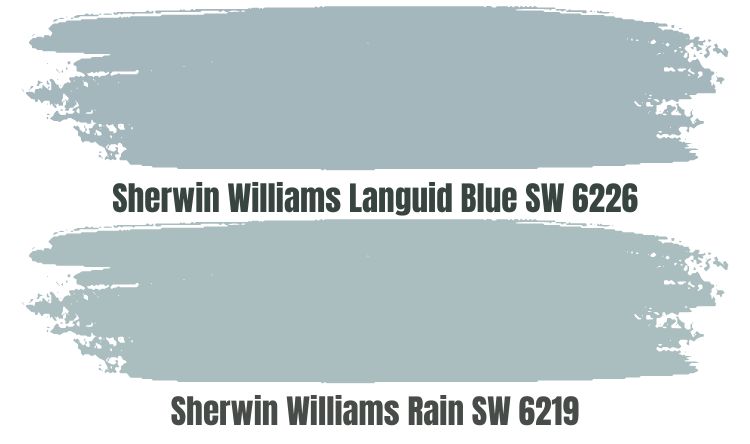 Sherwin Williams Rain vs. Languid Blue SW 6226