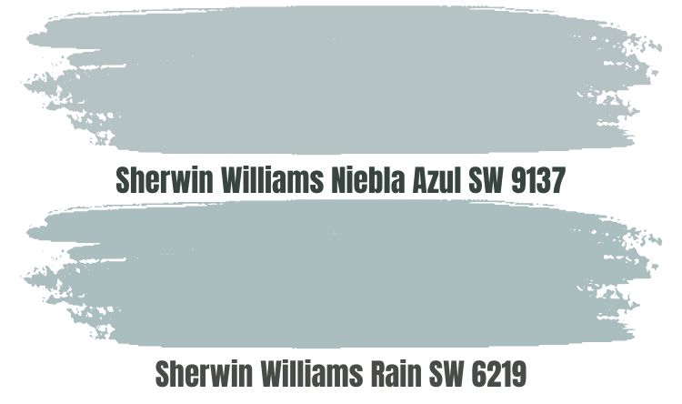 Sherwin Williams Rain vs. Niebla Azul SW 9137