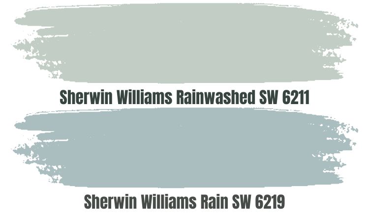 Sherwin Williams Rain vs. Rainwashed SW 6211