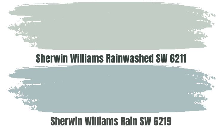Sherwin Williams Rain vs. Rainwashed SW 6211