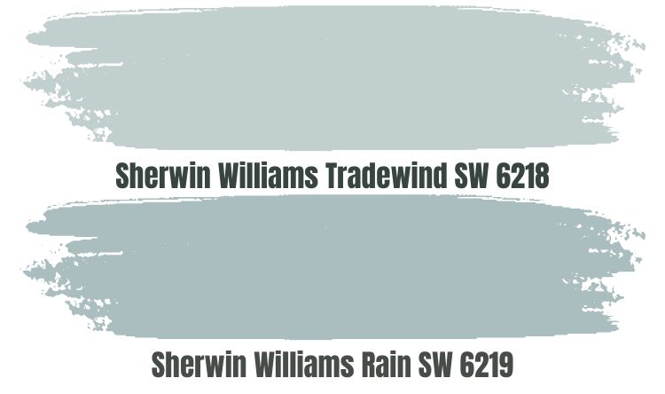 Sherwin Williams Rain vs. Tradewind SW 6218