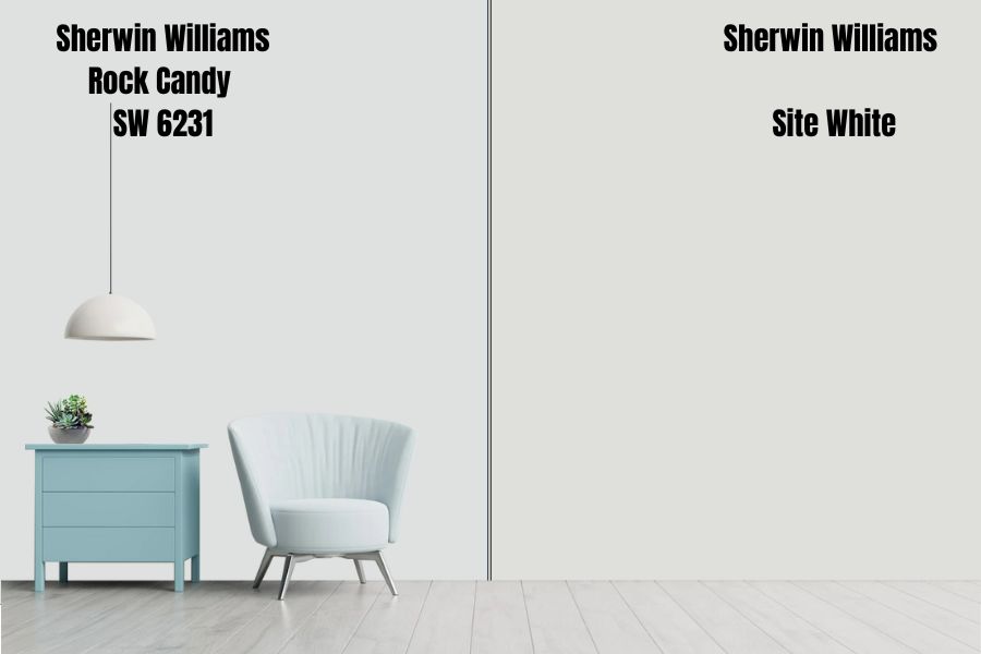 Sherwin Williams Site White vs. Rock Candy SW 6231