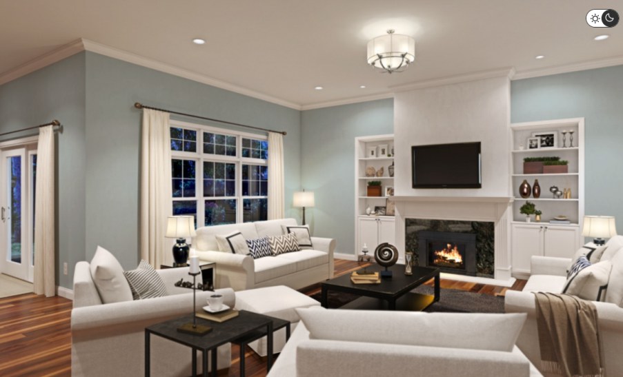 Sherwin Williams Sleepy Blue Living Room 03